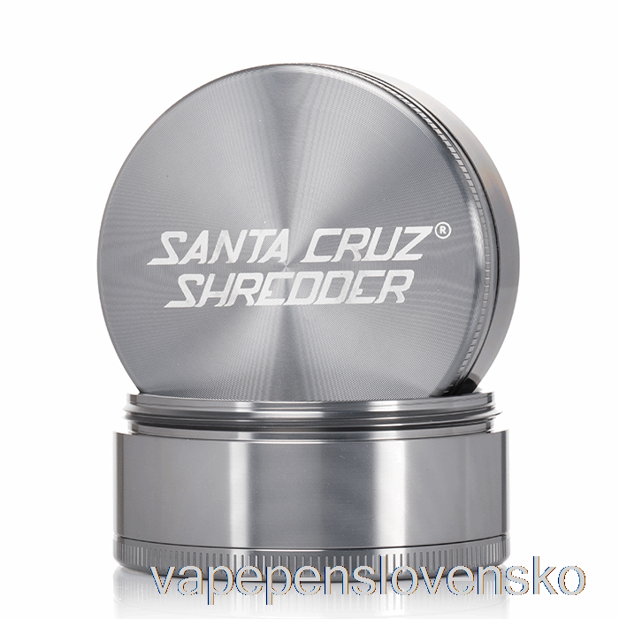 Santa Cruz Skartovač 2,75 Palcový Veľký 4-dielny Mlynček Sivý (70 Mm) Vape Bez Nikotinu